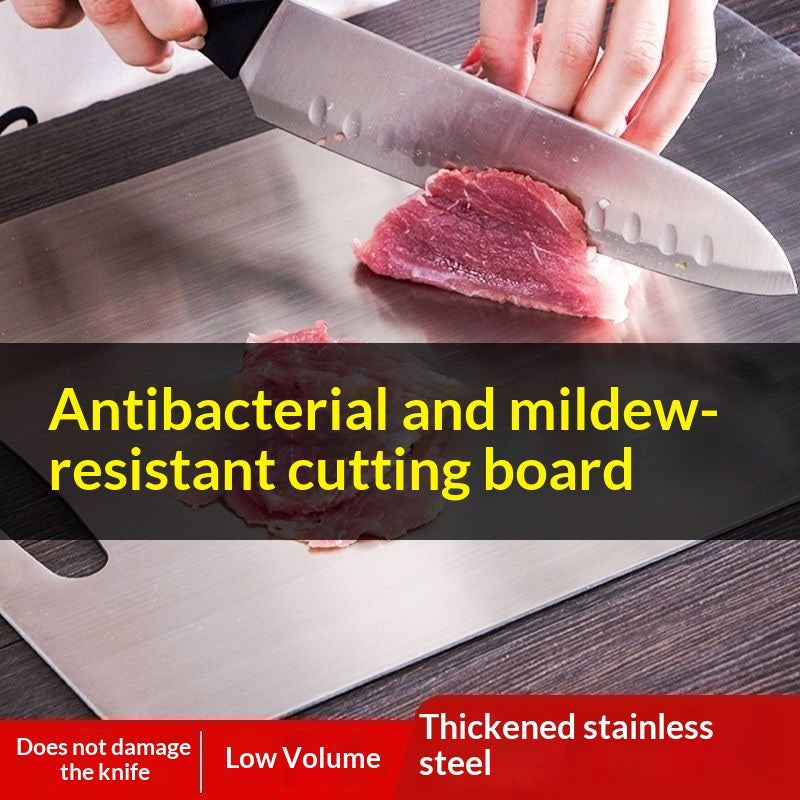 Stainless Steel Cutting Board - Mold-resistant Double-sided For Kitchen Use