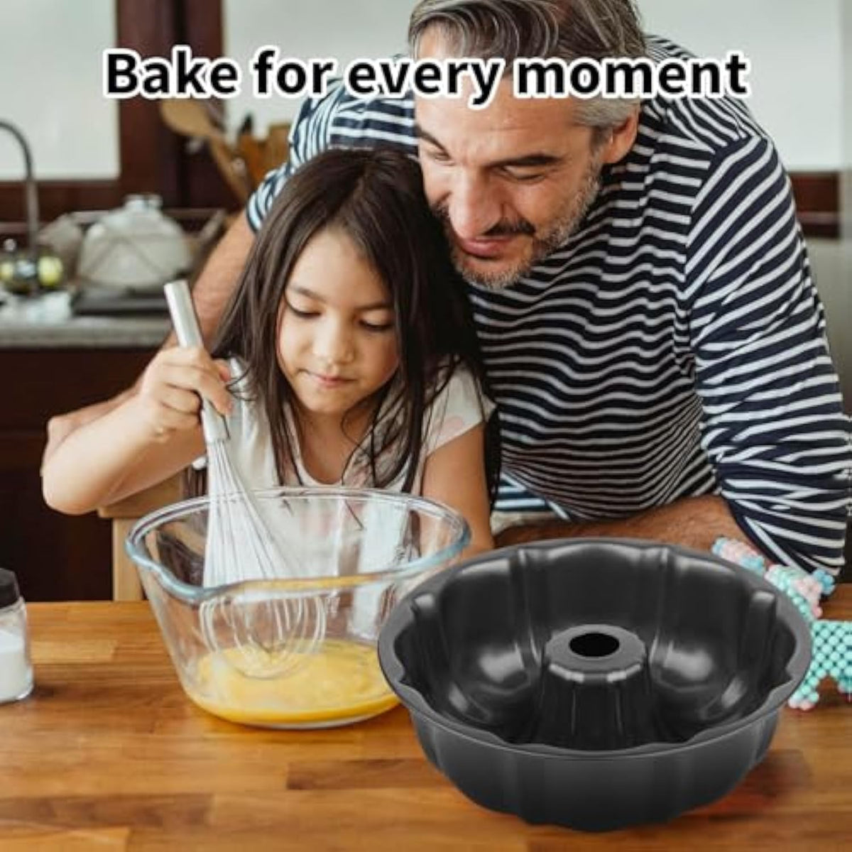 Non-stick Cake Pan Heavy Duty Carbon Steel Fluted Tube Round Cake Baking Pan Pound Cake Pan Buntz Cake Pan Tube Bakeware Cake Mold Baking Mold For Jello Gelatin Chocoflan Flan